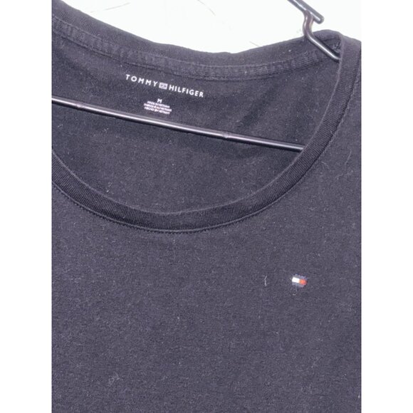 Tommy Hilfiger Women's MED Crewneck Black Long Sleeve Shirt Logo Fast Shipping!‎ - Picture 1 of 3